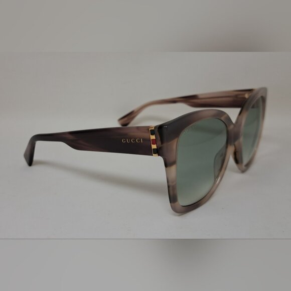 NWT Gucci Women's Sunglasses Marble Gray Square Full Rim GG0459S 005 54-19-145 - Picture 10 of 16